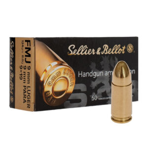 Náboj guľový Sellier & Bellot 9 Luger FMJ 8.0 g / 50 ks